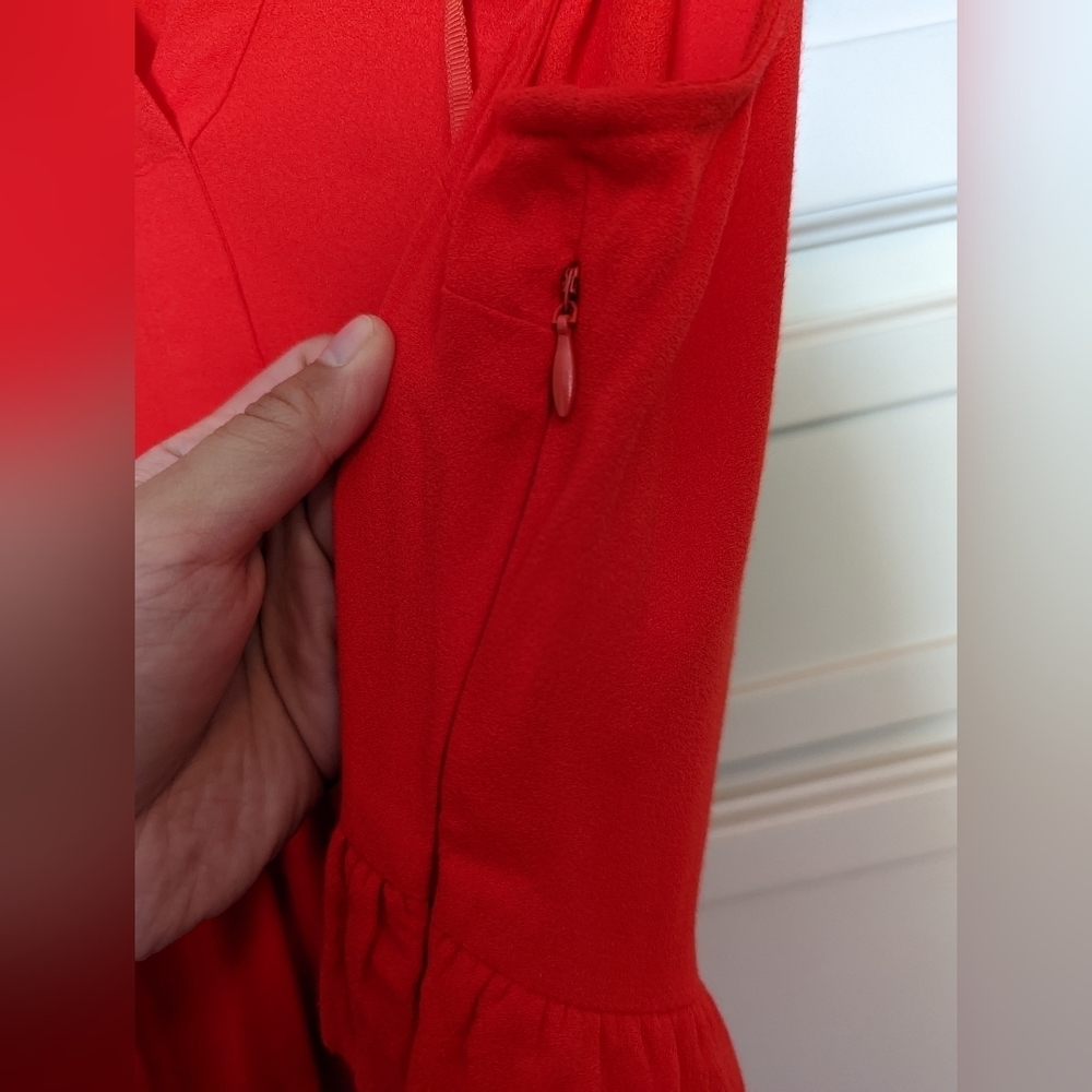 π₯ Host Pick π₯ MAJE Red Rutta Ruffled Crepe Mini Dress - Picture 8 of 16